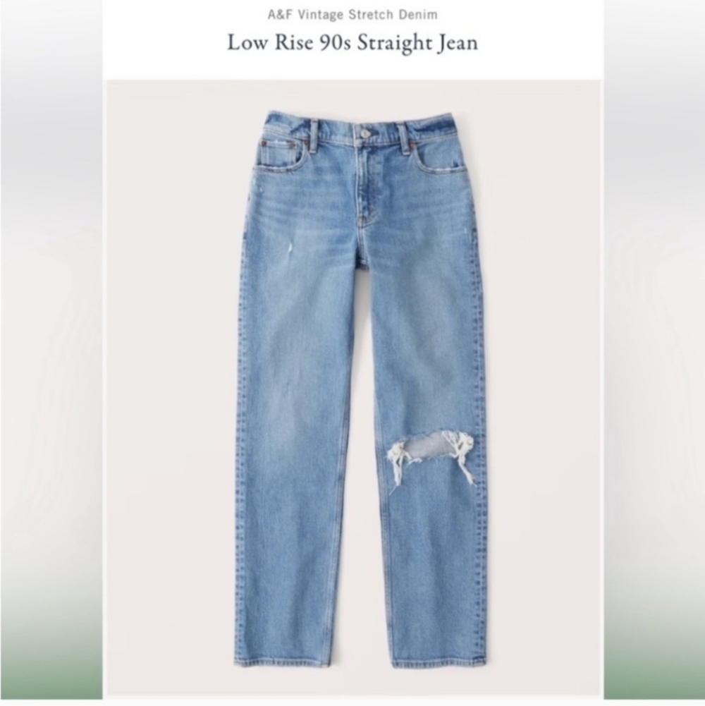 A&F Low Rise 90s Straight Jeans